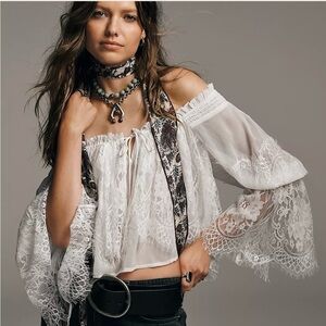 Free People Fairy Girl Top. Flowy Oversized Boho. Size Xs. Excellent Condition